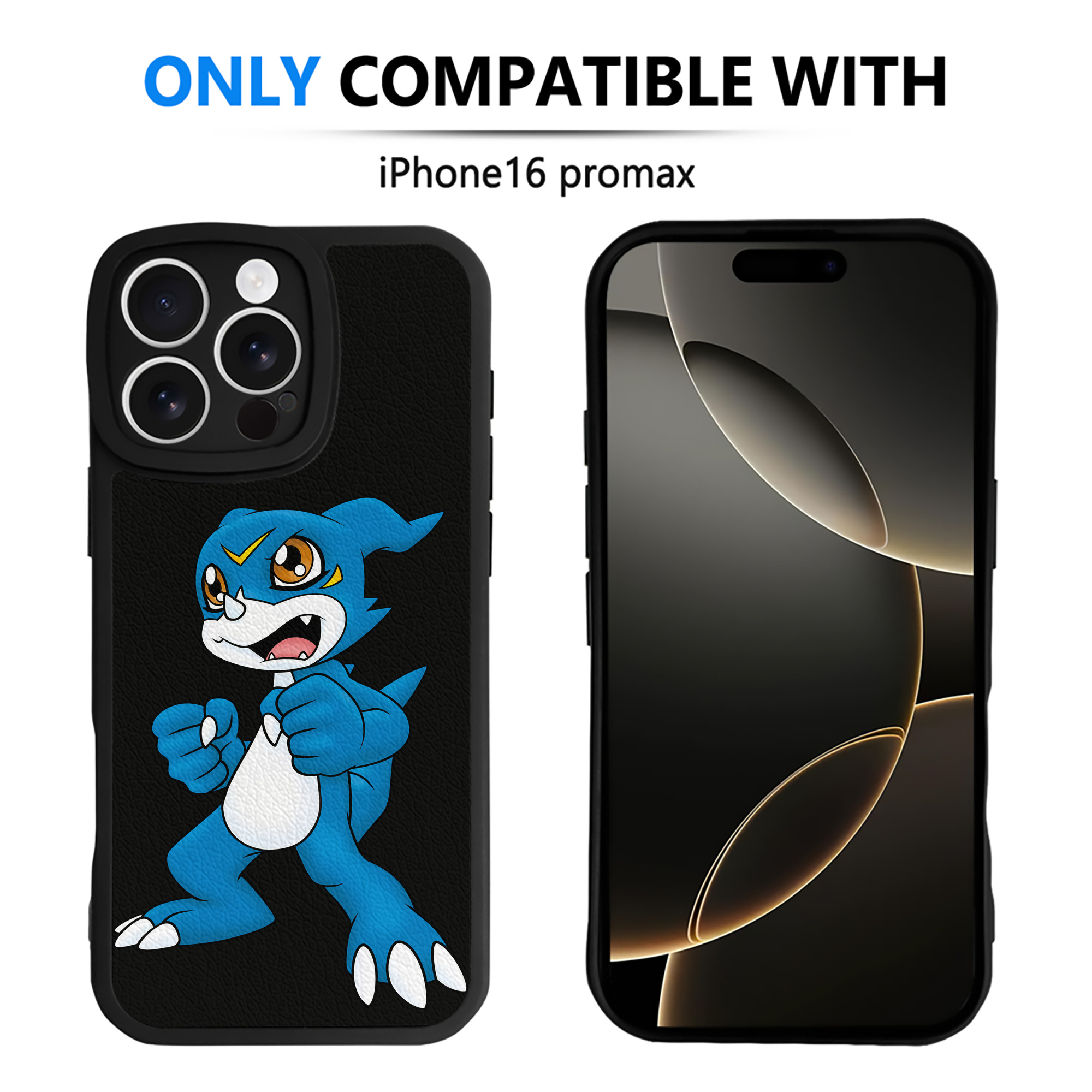 （画像用） Digimon デジタルモンスター/デジモン 【iPhone 16シリーズ対応】シリコンスマホケース（レザー調） 材質：シリコン